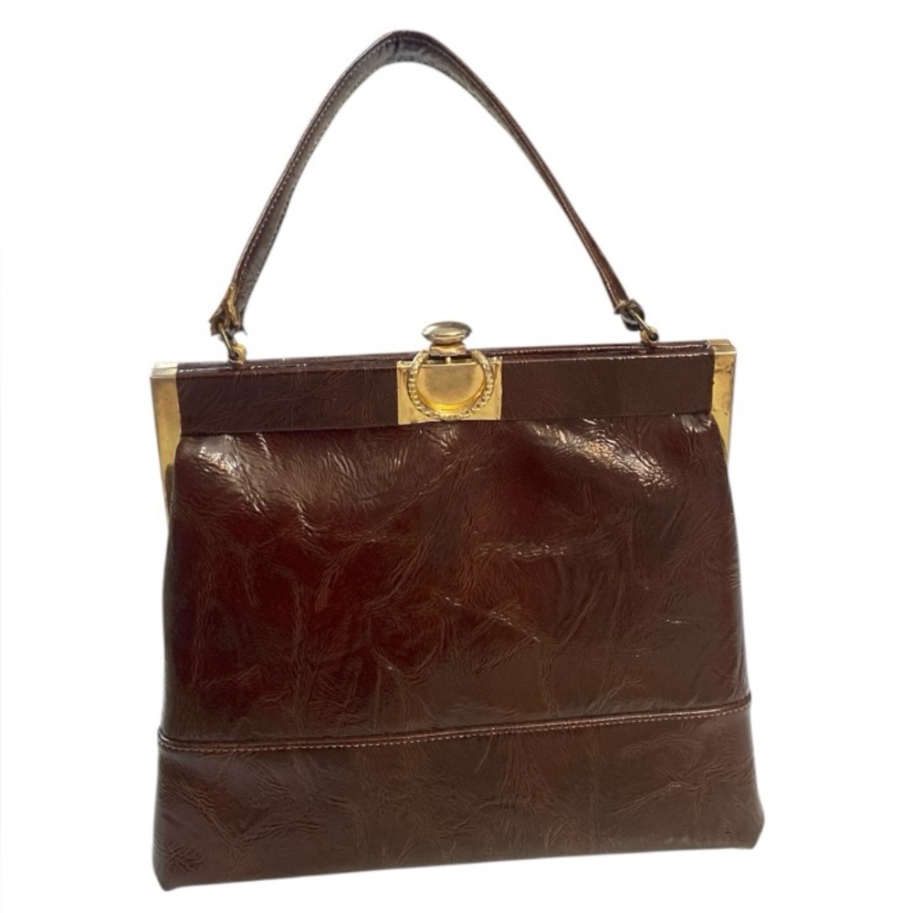 Vintage 60’s Life Stride Patent Handbag Brown